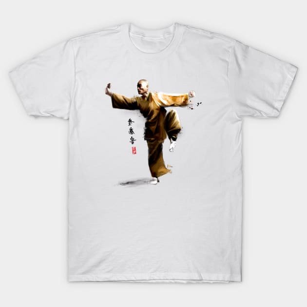 Shaolin Kung Fu T-Shirt by ILYOart